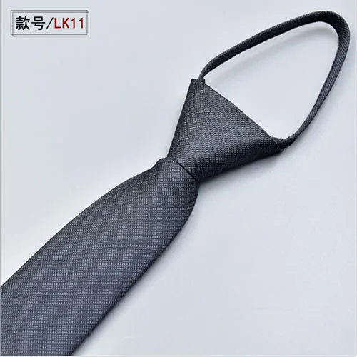 Иглы 6 см новые мужские модные матовые однотонные цветные галстуки на молнии Corbatas Gravata жаккард тонкий галстук деловой галстук для ленивых мужчин - Цвет: LK11