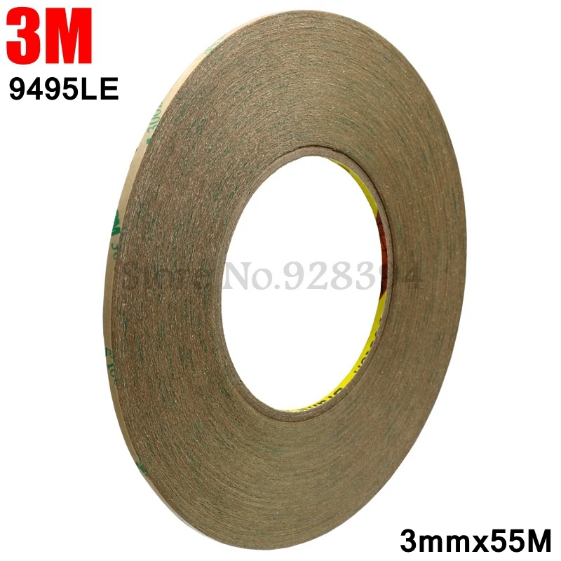 3mm x 55m 3M 9495LE 300LSE Double Sided Adhesive Tape Transparent For Repairing Cellphone Touch