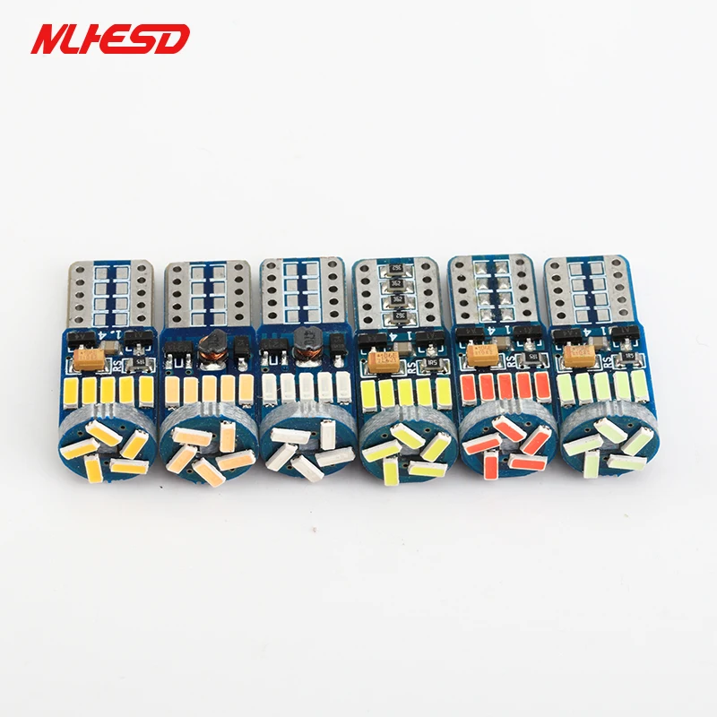 

10PCS/lot Car Auto LED T10 canbus led W5W Canbus t10 led 15smd 4014 LED nonpolarity led Parking Light External Light ac 12v