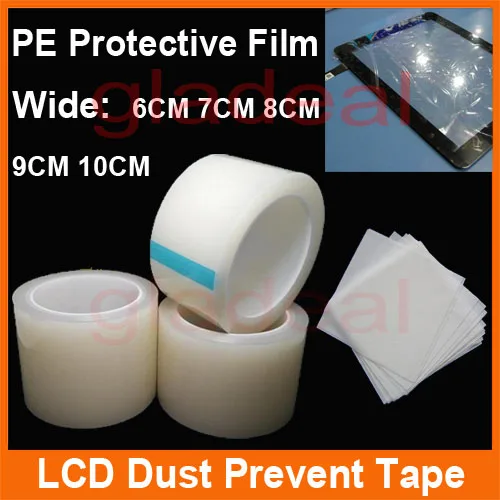 Dust Remover Adhesive Tape PE Dedust Film Protective Sticker With Non