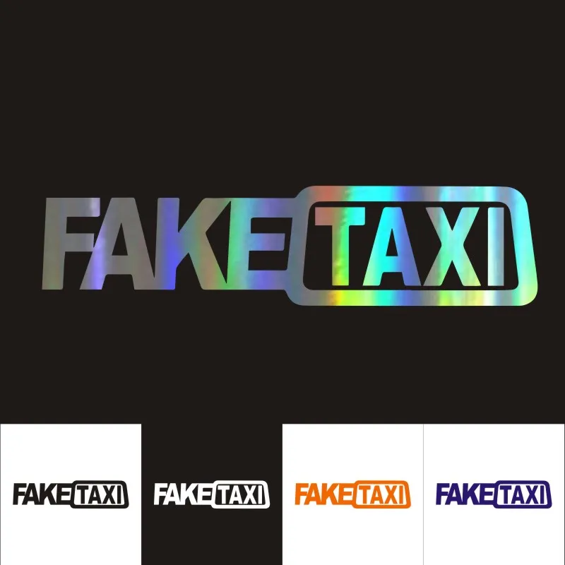

Car Sticker Vinyl FAKE TAXI 3D Sticker Car Motorcycles Stickers Reflective Waterproof Car Styling 20CM*4.3CM Custom Sticker