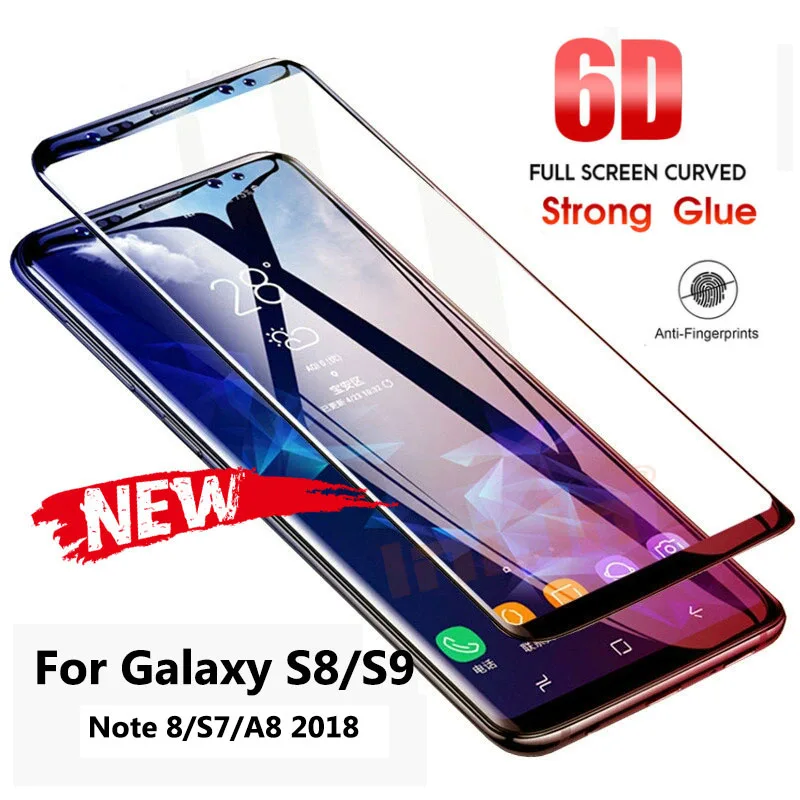 6D полный изогнутые закаленное Стекло для samsung Galaxy S9 S8 плюс Примечание 8 Экран