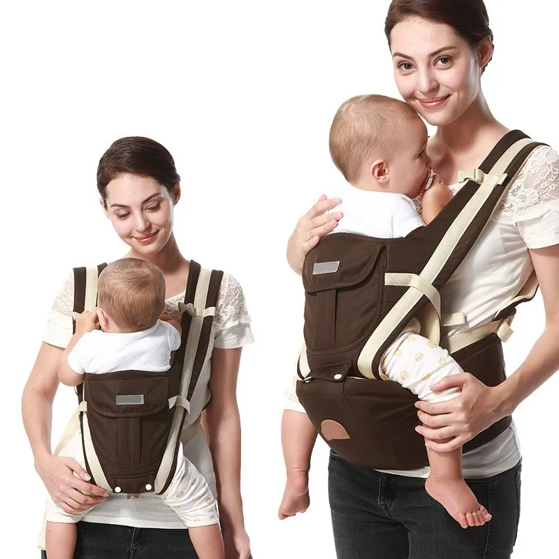 

Multifunction Outdoor Kangaroo Baby Carrier with Hood Sling Backpack Infant Hipseat Adjustable Wrap for Carrying Children New