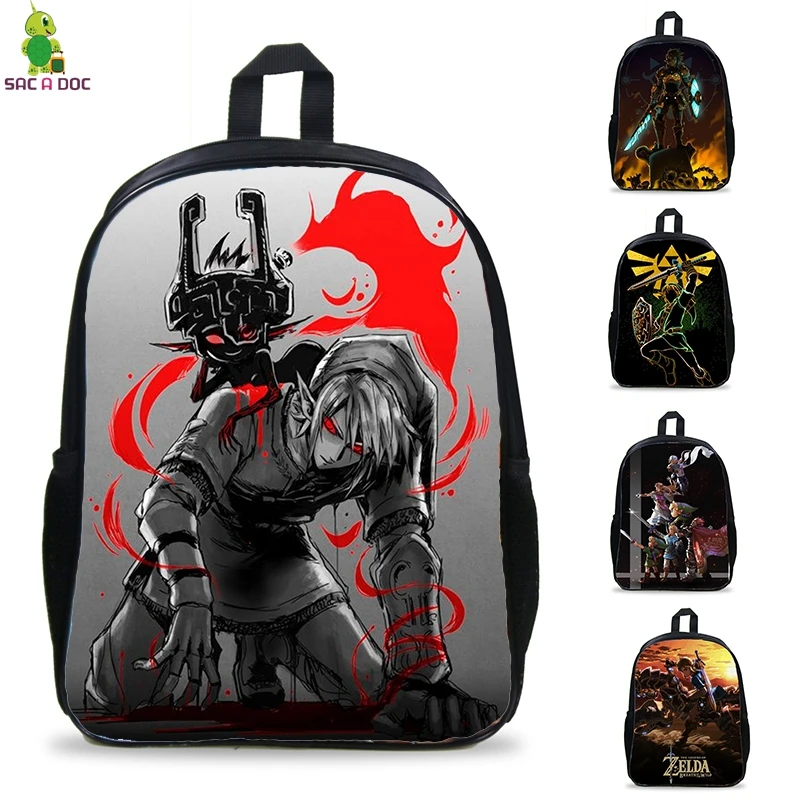 

The Legend of Zelda Game Rugzak 16 Inch Backpack Teens Boys Girls School Bags BookBag Casual Travel Laptop Backpacks Sac A Dos
