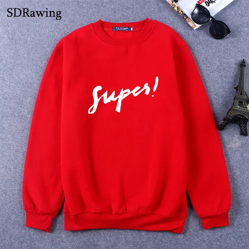 New supes Print Women Sweatshirts Cotton Casual Funny Sweatshirts For Lady Top  Hipster Tumblr Drop Ship
