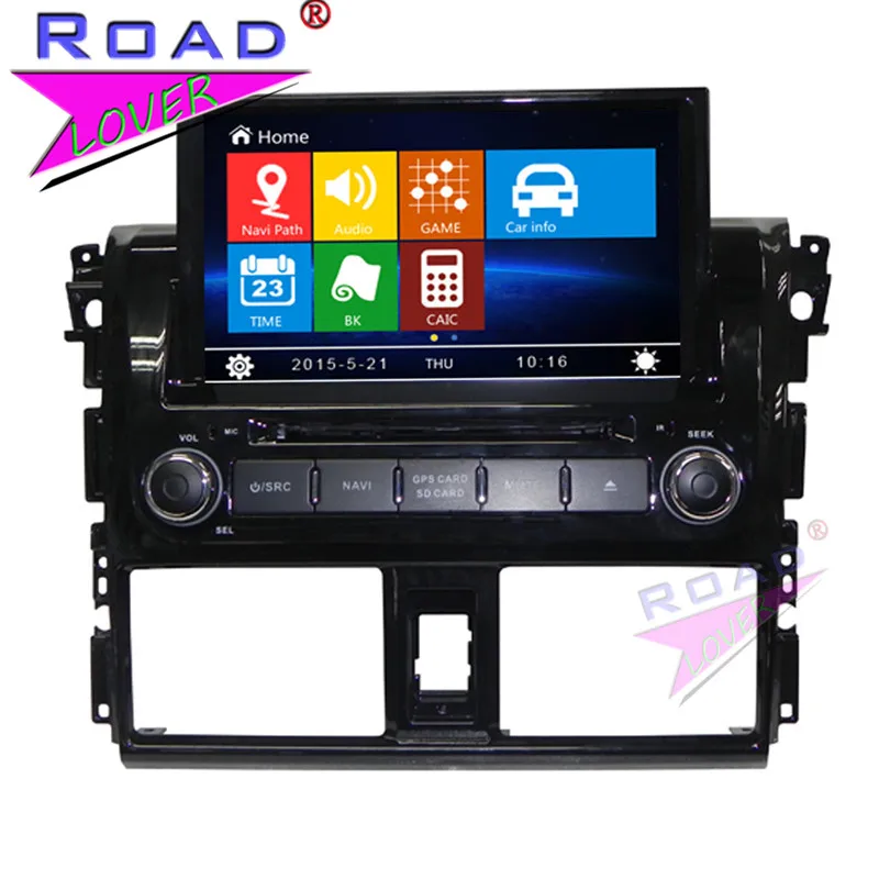 Автомобильный DVD плеер TOPNAVI Wince 6 0 дюйма два Din для Toyota Vios 2014 стерео GPS навигация