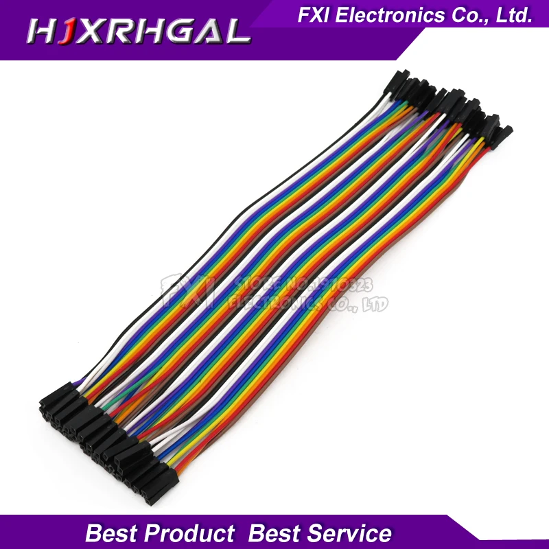 

Dupont line 40pcs 20cm 2.54mm 1p-1p Pin Female to Female Color Breadboard Cable Jump Wire Jumper For Arduino