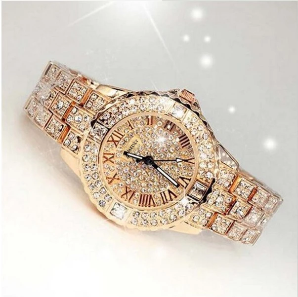 Bling Rhinestone Luxury Steel Quartz Watch Women Clock Female Ladies Dress Wrist Bling Rhinestone Luxury Steel Quartz Watch Women Clock Female Ladies Dress Wrist