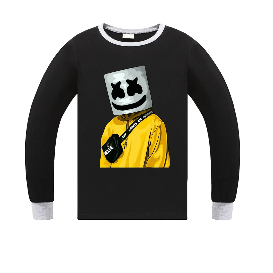 

Fashion marshmellow children clothes boy long-sleeved T-shirt girl Tops cartoon print Marshmello Kids boy casual T shirt cotton