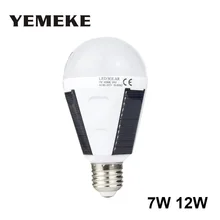 7 Вт 12 Вт Светодиодный светильник на солнечной энергии, перезаряжаемый светодиодный светильник на солнечной батарее для кемпинга, панель солнечной энергии, уличный водонепроницаемый садовый светильник