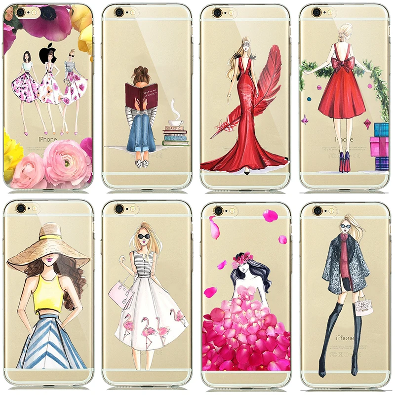 Phone Cases For iPhone 7 8 6 6s 7Plus 8Plus Traveling Girls Design Beautiful Bikini Girl Cover for Apple iphone 5S 5 Case |