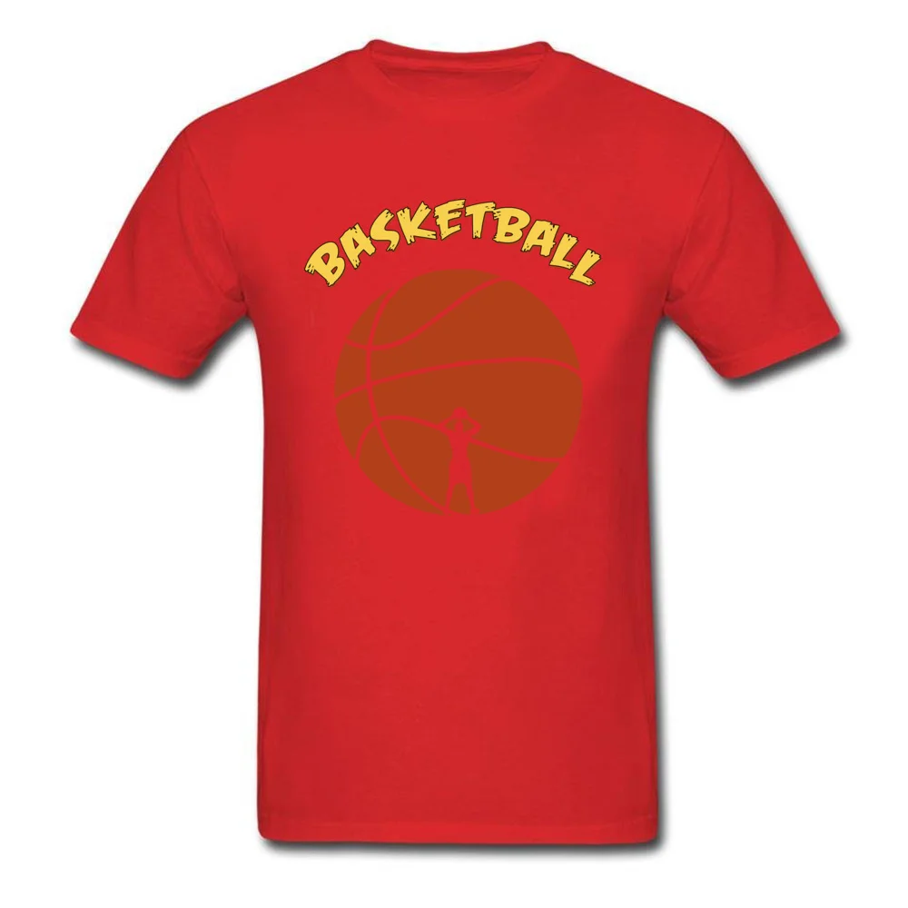 comfortablePersonalized Short Sleeve T Shirt VALENTINE DAY Hip Hop Round Collar Cotton T Shirts Men's T-Shirt Basketball  Basketball red