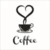 Coffee wall sticker shop Restaurant wall decor decals home decorations kitchen removable vinyl wall art diy decorative sticker 1