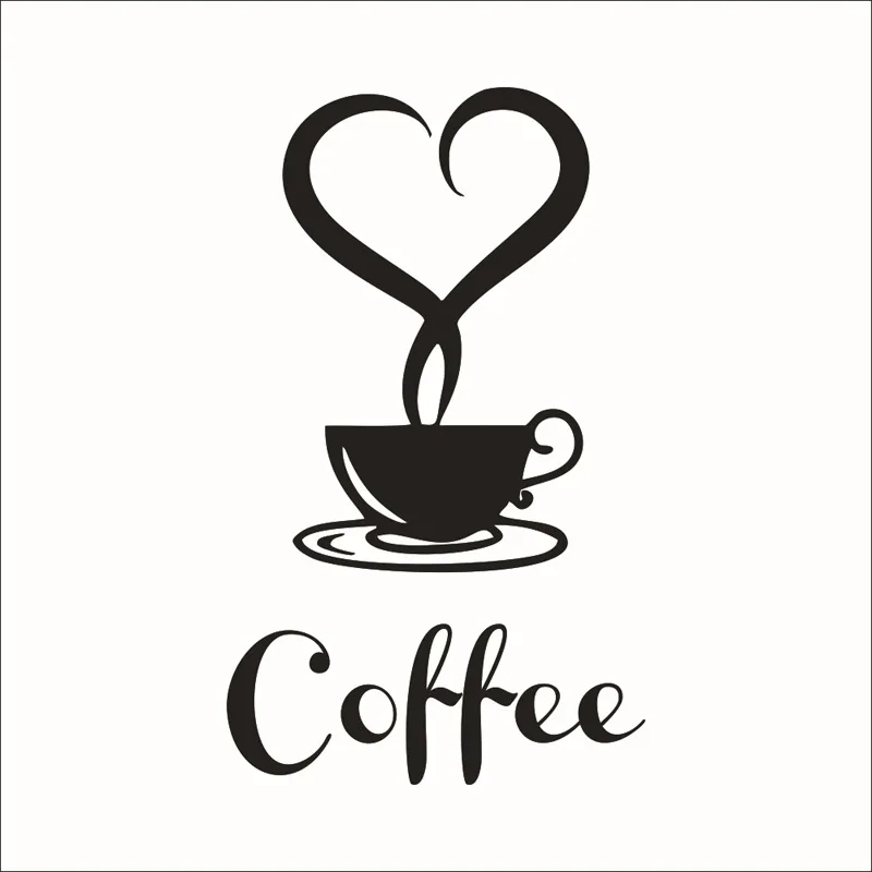 

Coffee wall sticker shop Restaurant wall decor decals home decorations kitchen removable vinyl wall art diy decorative sticker