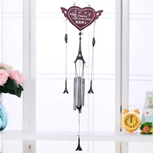 Подарок на день рождения с Эйфелевой башней и колокольчиками, украшение для дома, металлический дверной Звонок