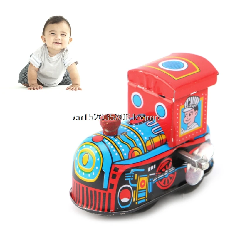 

Retro Steam Train Reminiscence Children Vintage Tin Toy Clockwork Toys Gift Hot #K4UE# Drop Ship