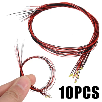 

10pcs/set 3V/12V T0603WM SMD Led Pre-soldered Micro Litz Wired Leads White SMD Led Lamp Model DIY 200mm Long