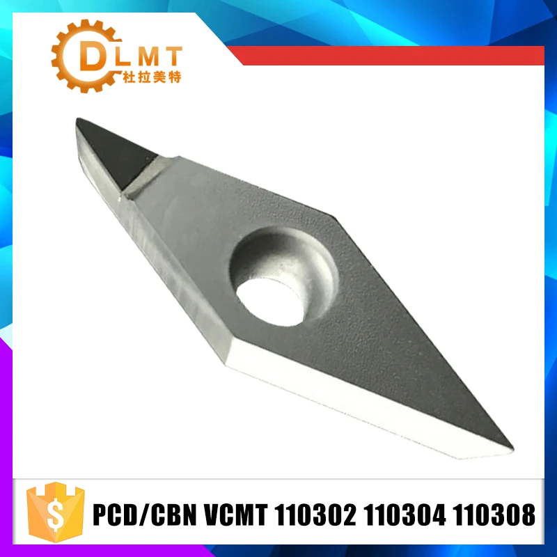 2 шт. PCD/CBN VCMT110302 VCMT110304 VCMT110308 токарный станок Токарные вставки с ЧПУ PCD алмазные вставки Карбид токарный станок резак