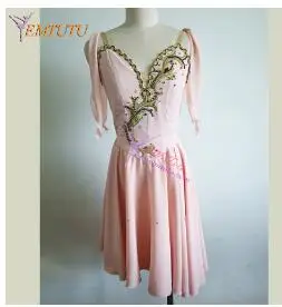 Талисман Профессиональный Балетный костюм платье персиковый розовый, Купидон балетный сценический костюм, Диана и Актеон вариации балетное платье наряд - Цвет: pink