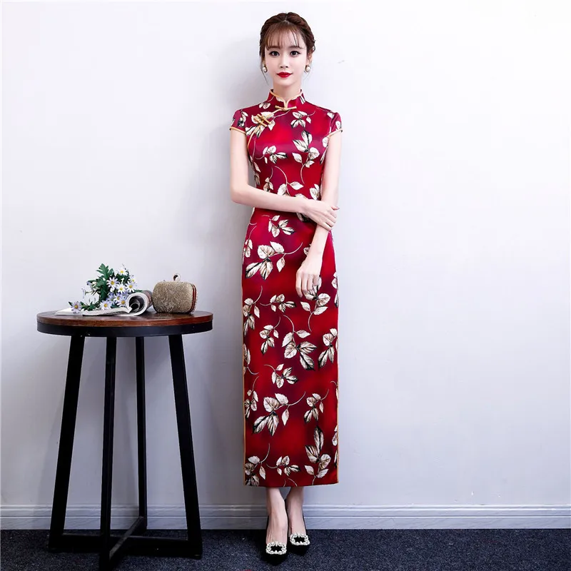 Женское платье Ципао Qipao современное китайское для взрослых традиционная