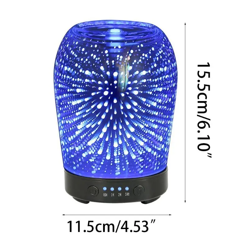 

3D Firework Night Light Essential Oil Diffuser AU US UK EU Aroma Aromatherapy Fine Fog Humidifier Household Room Decor Car Acces