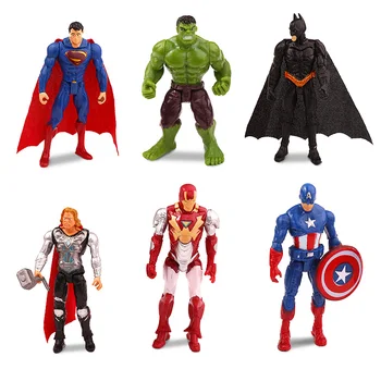 

10cm 6PCS Sets Marvel Avengers Toys Infinity War Superman Captain America Batman Iron Man Thor Figure Toys Dolls For Children