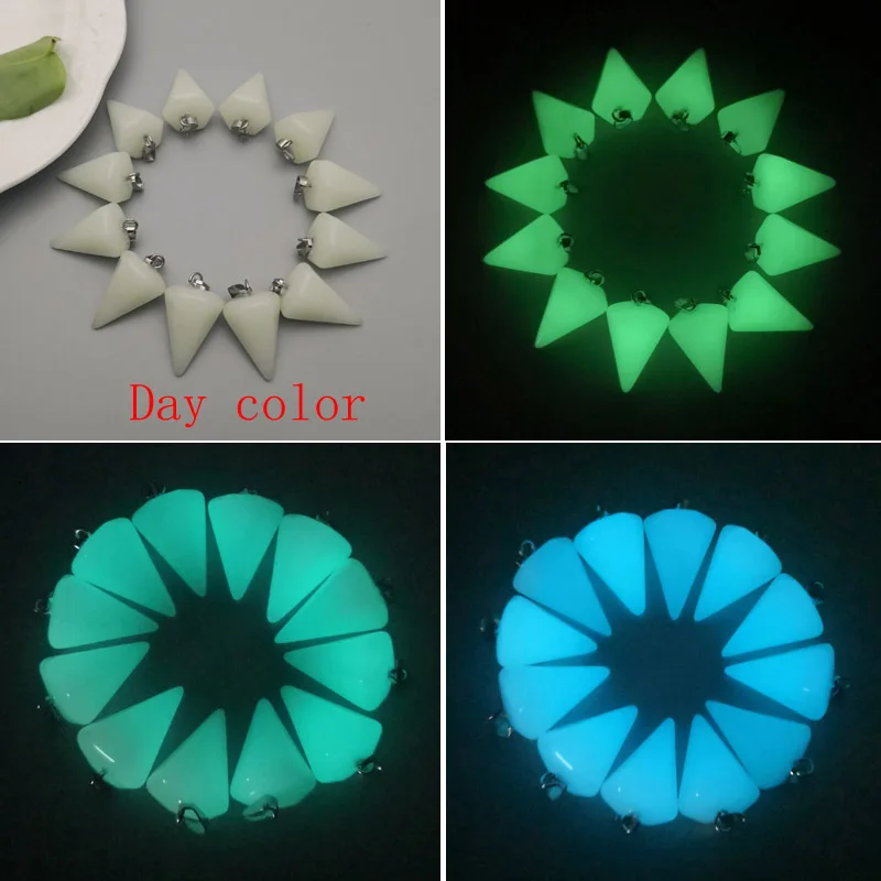 

Glow in the Dark Luminous Stone Pendant moonstone Natural quartz crystal pendant opal Hexagonal 12PCS Free Shipping