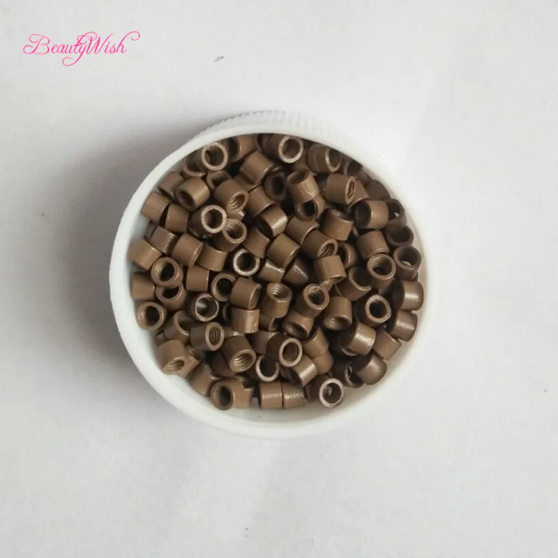 1000Pcs Screw Micro Ring For I tip Hair 3520 Nano Micro Ring Screw In Black Brown Blonde Micro Ring