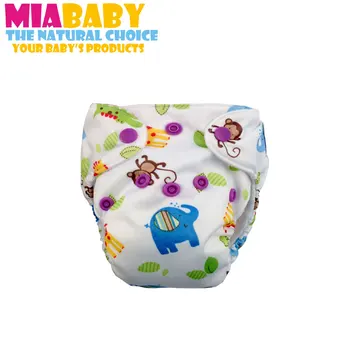 

Miababy Newborn AIO Cloth Diaper,with Sewn Inside insert, Fits 0-3 months baby