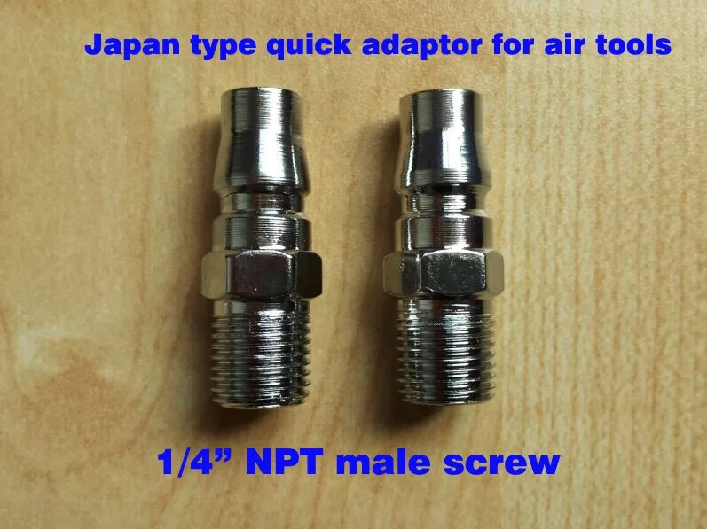 

2pcs/lot 1/4" NPT male thread Japan type Pneumatic Air Hose Quick Coupler Japanese type air tools quick adaptor