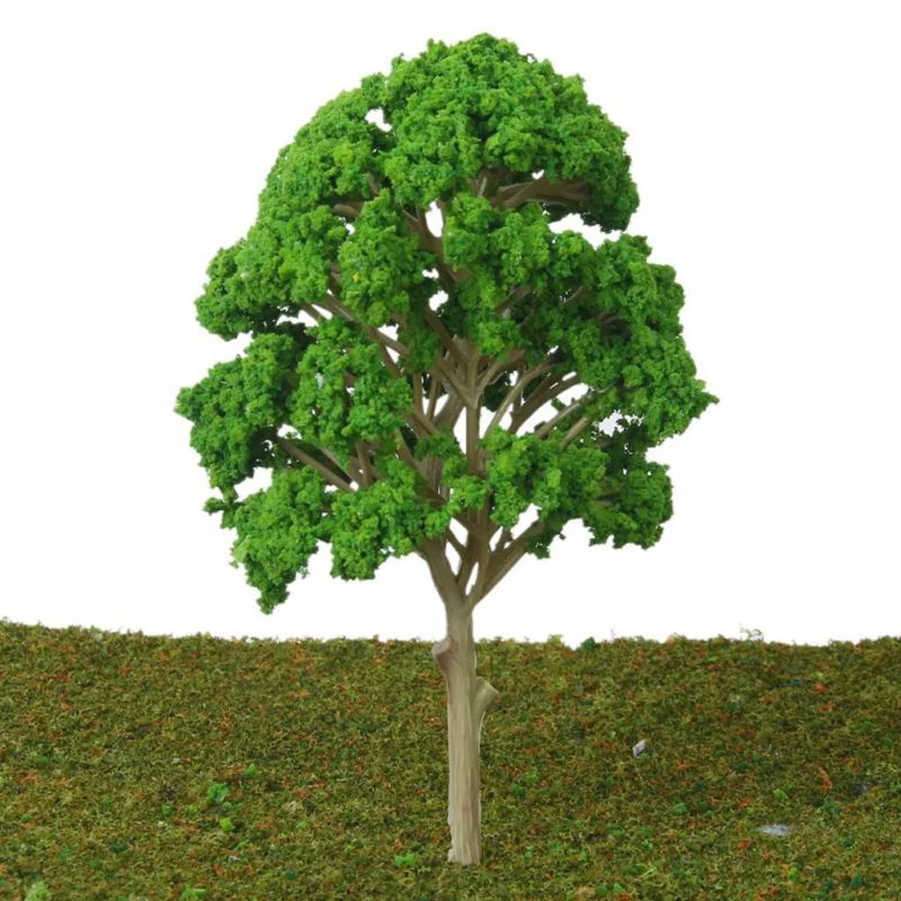 5 шт. Пластик Зеленый Модель деревья, игрушки 14,5 см для сада парк поезд декорации Landscap
