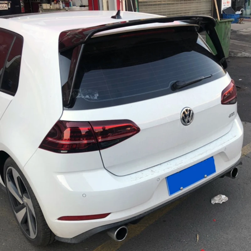 Для Volkswagen Golf 7 Golf 7,5 MK7 MK7.5- Спойлер ABS трехсекционный большой гоночное крыло грунтовка или черный или белый спойлер