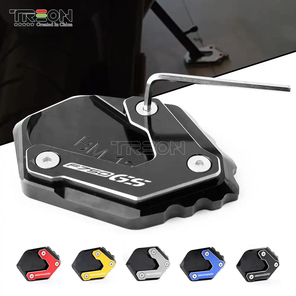 Color : Black For BMW F 850 GS F850GS Aventura F850 GS AV 2018 2019 2020 Motocicleta CNC Pata de Cabra Lateral Base de extensi/ón del coj/ín Ampliar