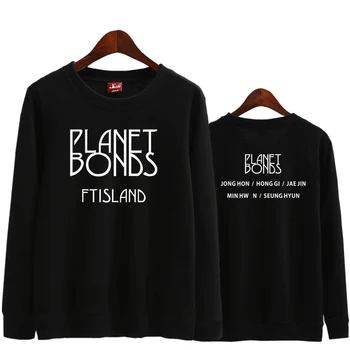 

Kpop ftisland new album planet bonds same printing o neck thin hoodies unisex loose k-pop pullover sweatshirt spring autumn