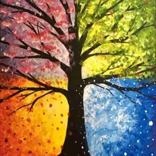 5D DIY Алмазная Картина Дерево с четырьмя сезонами treeвышивка Алмазная Вышивка крестом полный круговой горный хрусталь мозаика домашний декор