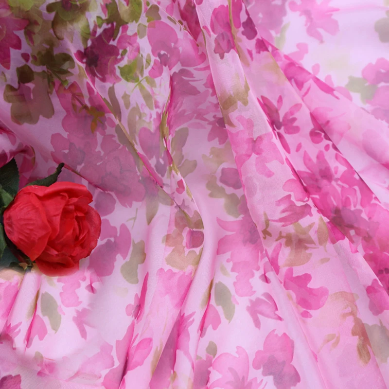 150*100cm silk print Koshibo fabrics,Japanese 3D flowers fabric For