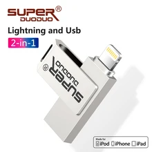 Высокоскоростной металлический USB флеш-накопитель 128 Гб OTG флеш-накопитель 16 ГБ 32 ГБ 64 ГБ флэш-диск для iPhone X/8 Plus/8/7 Plus USB карта памяти