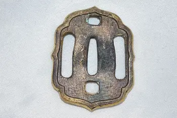 

Vintage Copper Tsuba Japanese Brass Tsuba Guard Fitting For Japanese Army Sword Katana