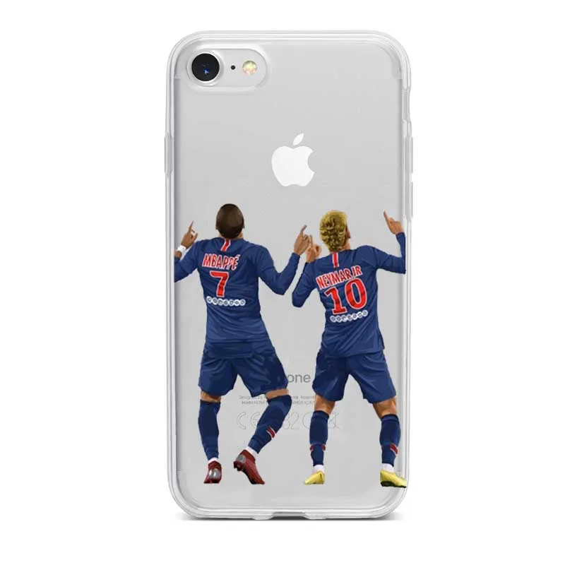 Griezmann Mbappe Asensio SR4 Salah Modic Aguero Bruyne Cristiano Ronaldo Neymar CR7 Football Casos para iphone 5 6 7 8 X Plus