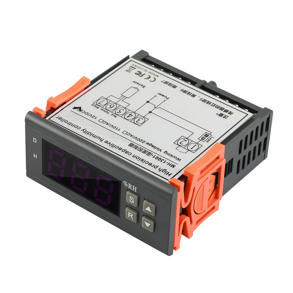 

MH13001 DC12V Digital Air Humidity Controller 1%RH - 99%RH Hygrostat Humidistat Humidification Dehumidification Tool