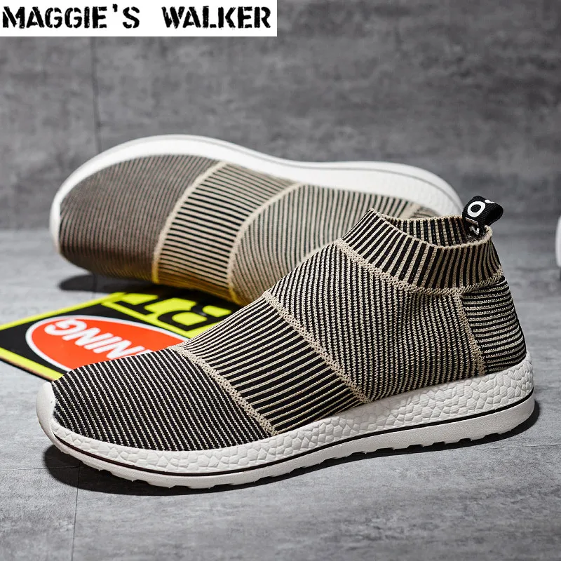 vermelho Lazer Livre Tamanho Top cinza Slip Elástica cáqui on Sapatos Low Homens Moda ~ Da Plataforma Ao Está A Malha Preto 44 black De Respirável Casuais Walker Ar 40 Maggie vwpZqUHf