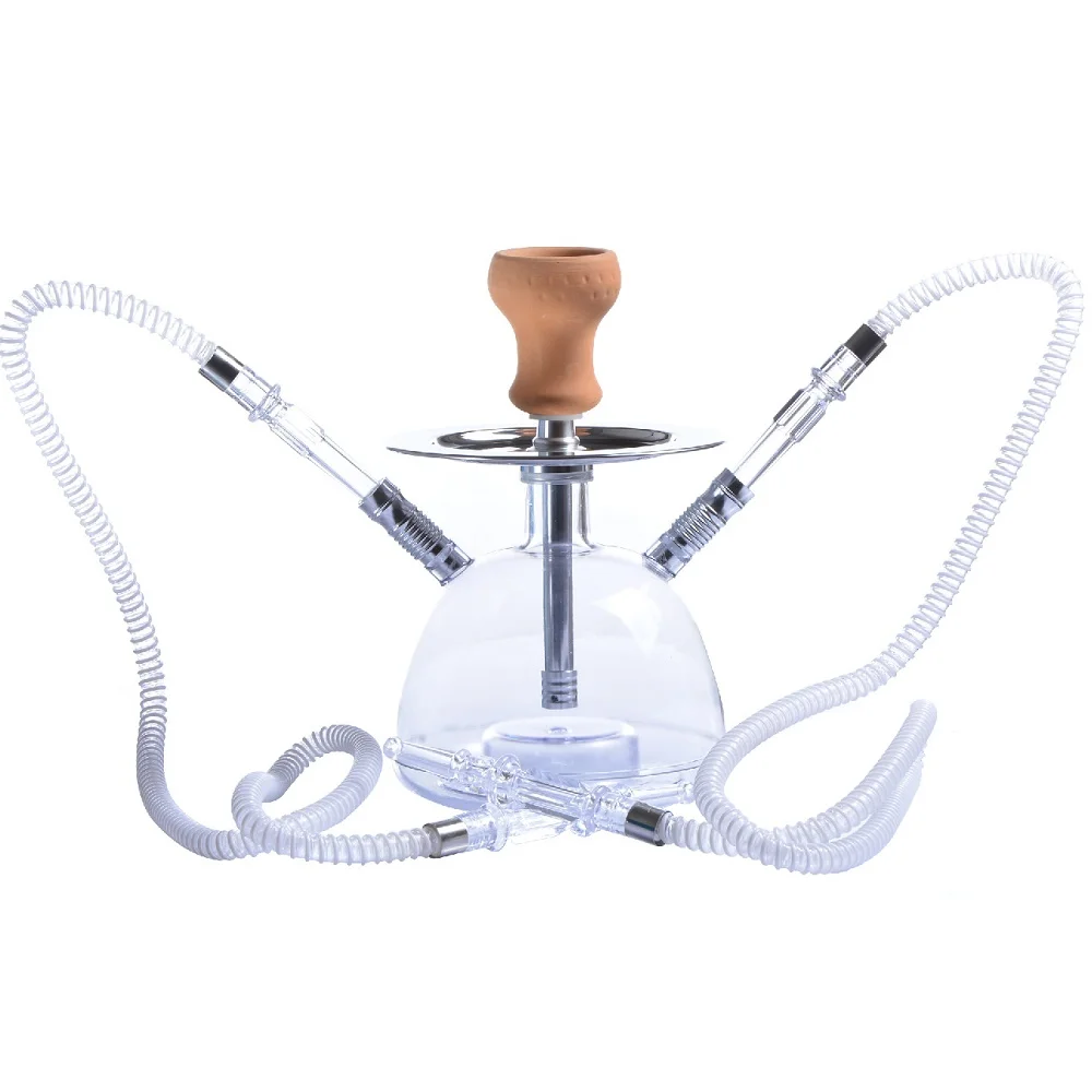 Men's Gadget Portable Acrylic Shisha Hookah Set With LED Light Include Shisha Bowl Pipe Hose