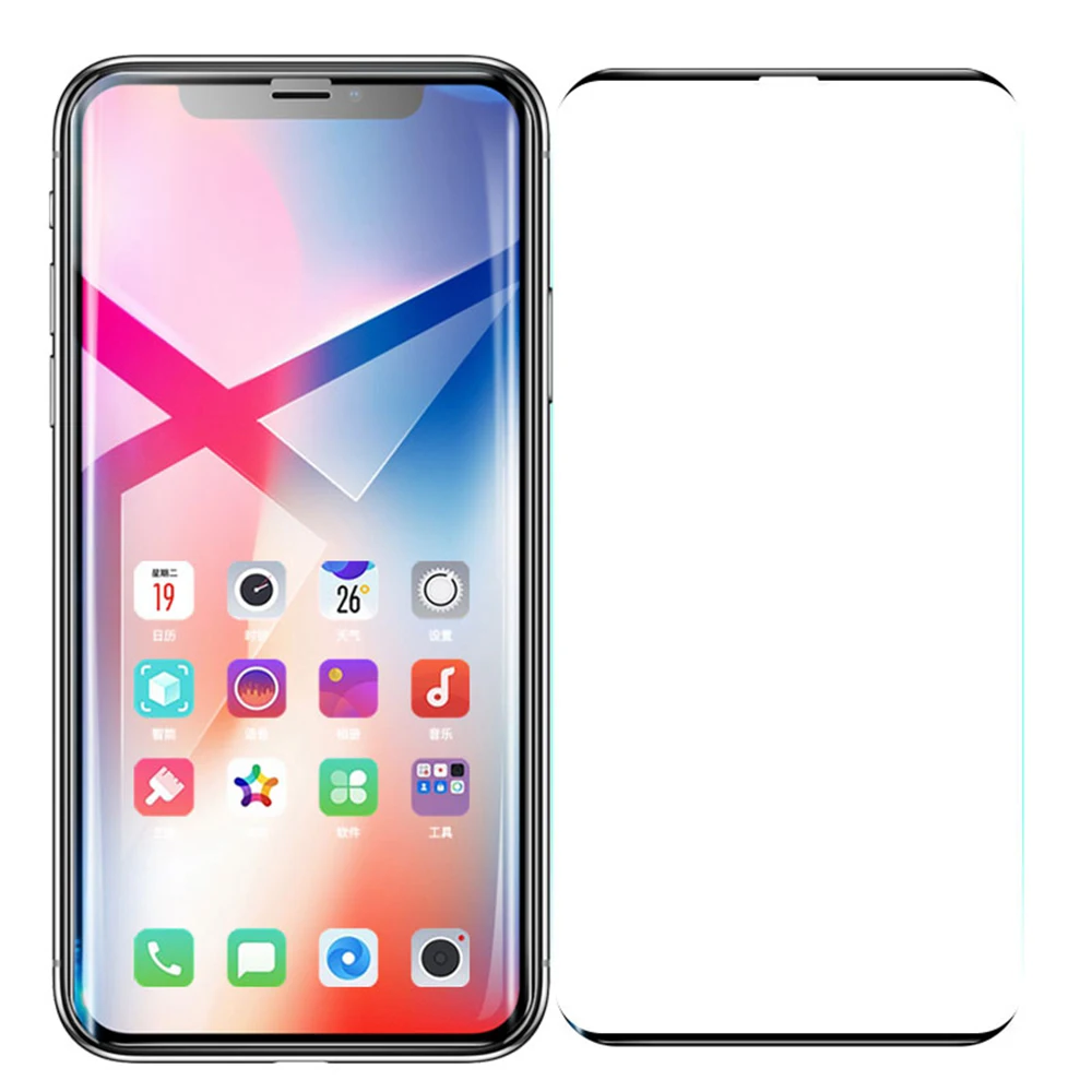 OTAO 9H полное покрытие Защитное стекло для iphone X XS 8 7 6 6S Plus изогнутая Защитная пленка