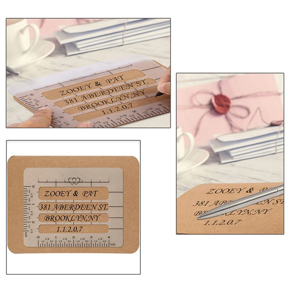  Envelope template 4 piece set Invitation card template ruler *A Fits Wide Range of Envelopes Weddin