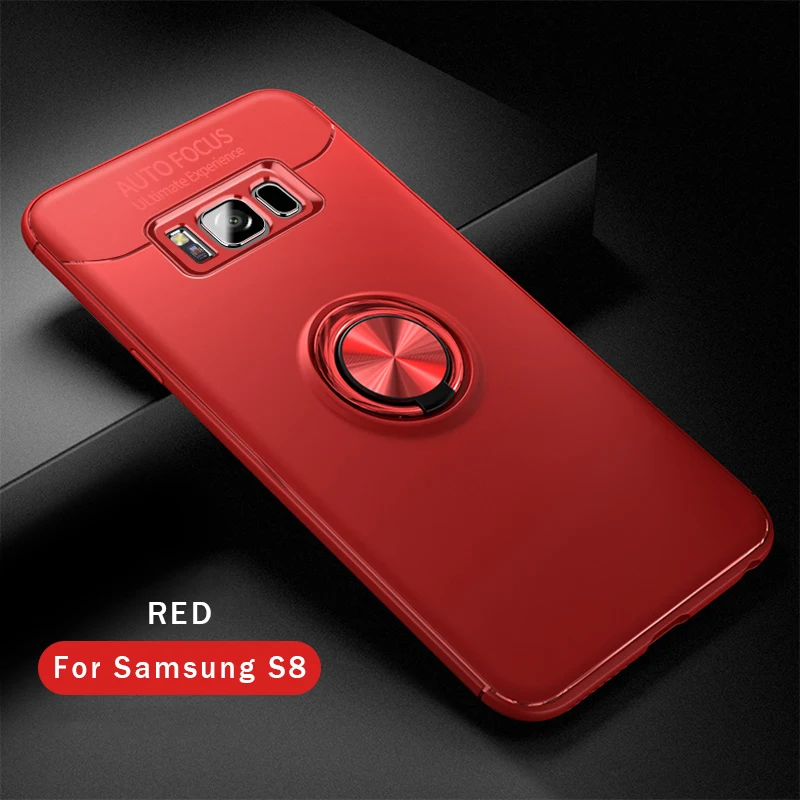 

Motjerna Ring Holder Case For Samsung Galaxy S9 Plus S8 Note 8 Cases Soft Silicone Cover Luxury Phone Kickstand Fundas Capa