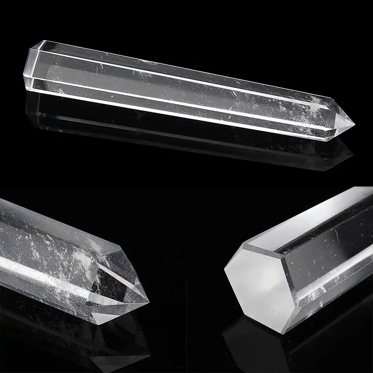 160 мм натуральный прозрачный кварц белый кристалл целебная палочка домашний Декор подарок рейки драгоценный камень DIY ремесла прозрачный кварцевый кристалл