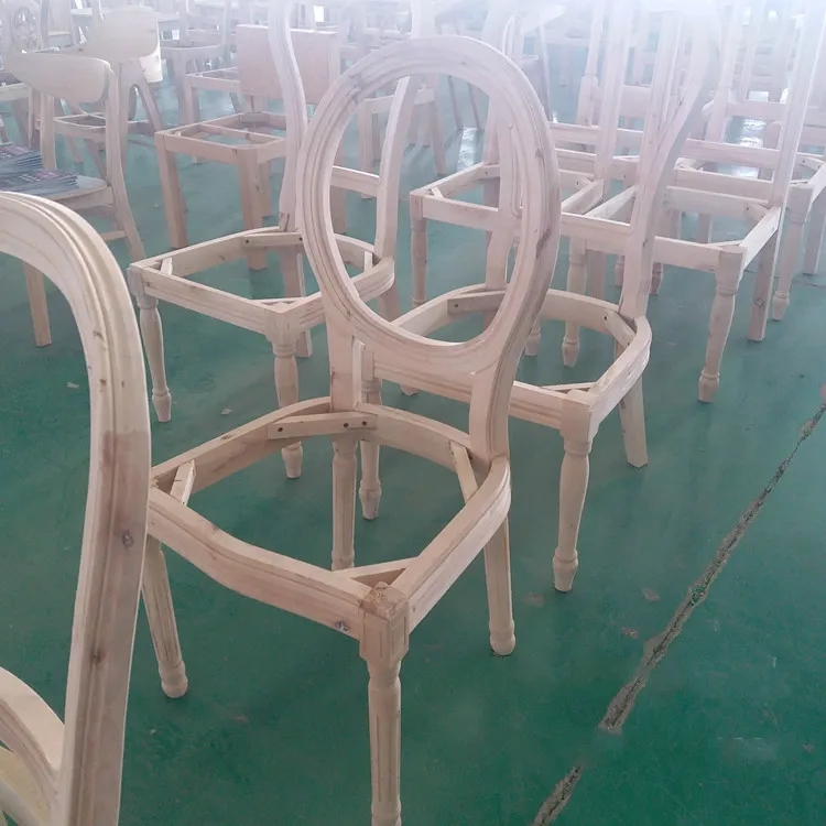 Американский стул твердой древесины стойки, резиновые деревянные Европейский стул столовой, грубая береза, rubberwood промышленного декора