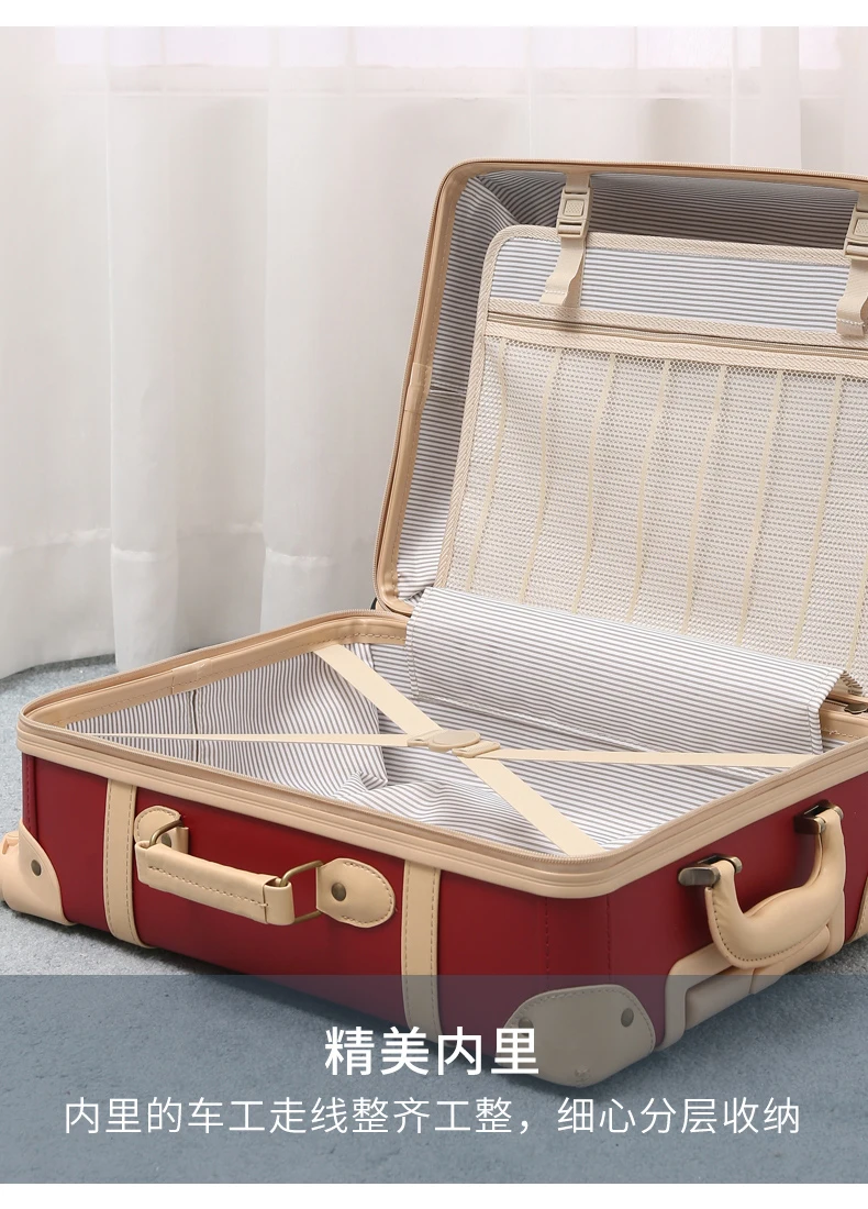 Новая Ретро полосатая решетка дорожная сумка прокатки багажные наборы, 1" 20" 2" 26" 2" дюймов Женская тележка чемоданы сумка с колесом