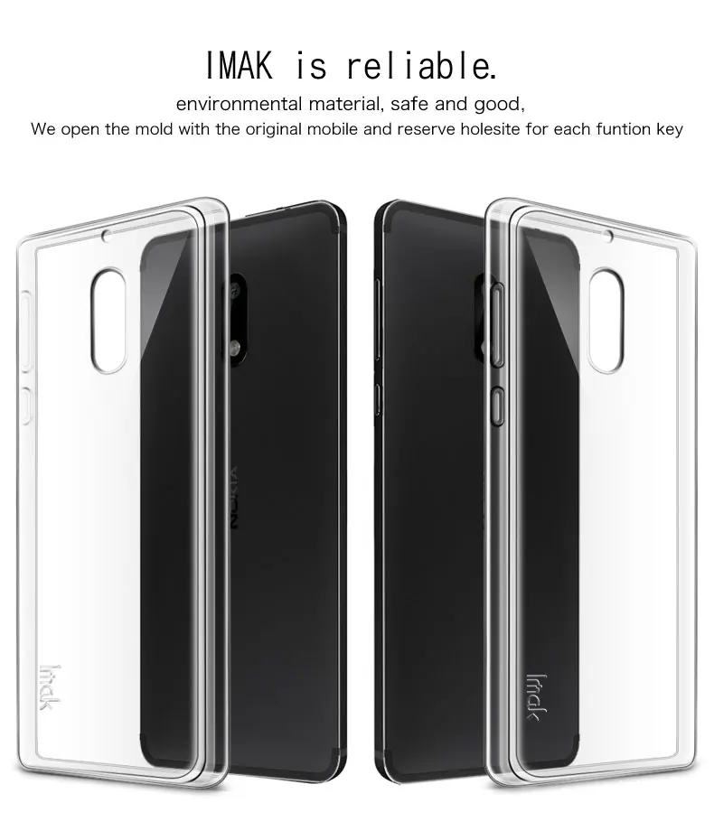 IMAK Ultra Thin Soft TPU Case For Nokia 6 Transparent Back Cover Skin for Nokia6 Silicone Cases  (6)
