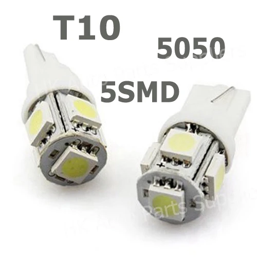 50 шт./лот Автомобильные светодиодные 159/193/W5W/194 T10 5SMD 5 SMD светодиоды 5050SMD 5led лампа |